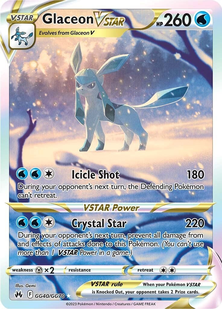 Glaceon VSTAR (GG40/GG70) [Sword & Shield: Crown Zenith] | Good Games Cannington