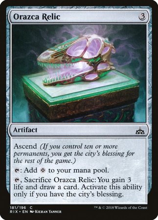 Orazca Relic [Rivals of Ixalan] | Good Games Cannington