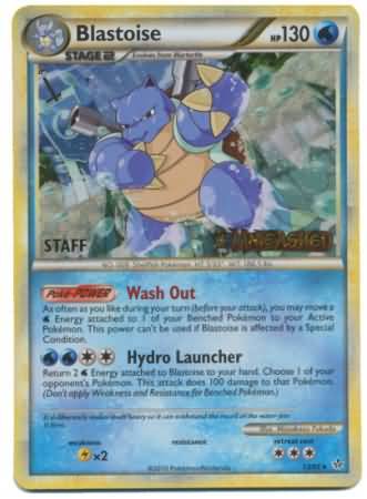 Blastoise (13/95) (Staff Prerelease Promo) [HeartGold & SoulSilver: Black Star Promos] | Good Games Cannington