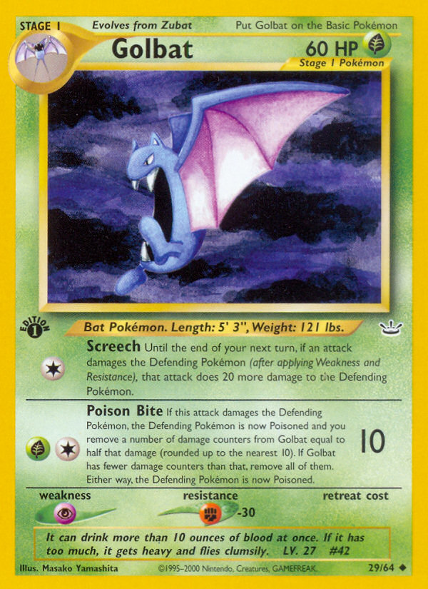 Golbat (29/64) [Neo Revelation 1st Edition] | Good Games Cannington