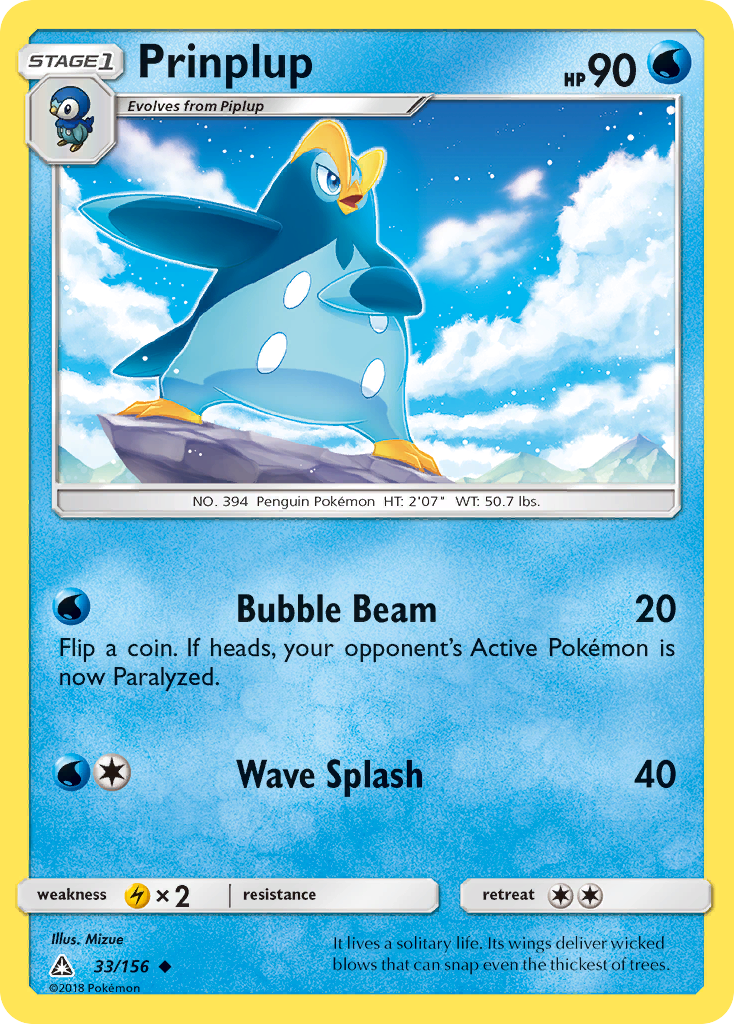 Prinplup (33/156) [Sun & Moon: Ultra Prism] | Good Games Cannington
