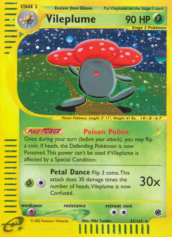 Vileplume (31/165) [Expedition: Base Set] | Good Games Cannington