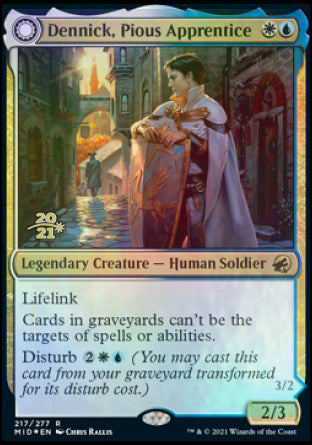 Dennick, Pious Apprentice // Dennick, Pious Apparition [Innistrad: Midnight Hunt Prerelease Promos] | Good Games Cannington