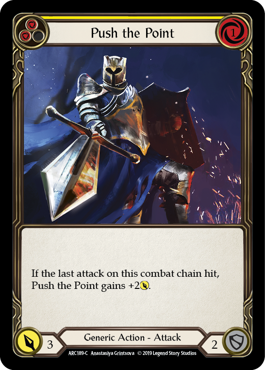 Push the Point (Yellow) [ARC189-C] 1st Edition Rainbow Foil | Good Games Cannington