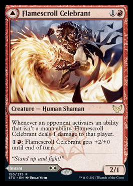 Flamescroll Celebrant // Revel in Silence [Strixhaven: School of Mages] | Good Games Cannington