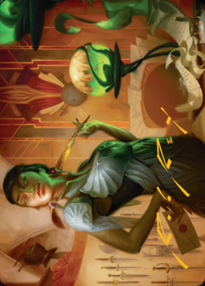 Mari, the Killing Quill Art Card (Gold-Stamped Signature) [Streets of New Capenna Art Series] | Good Games Cannington