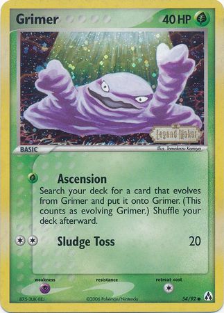 Grimer (54/92) (Stamped) [EX: Legend Maker] | Good Games Cannington