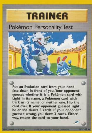 Pokemon Personality Test (102/105) [Neo Destiny Unlimited] | Good Games Cannington