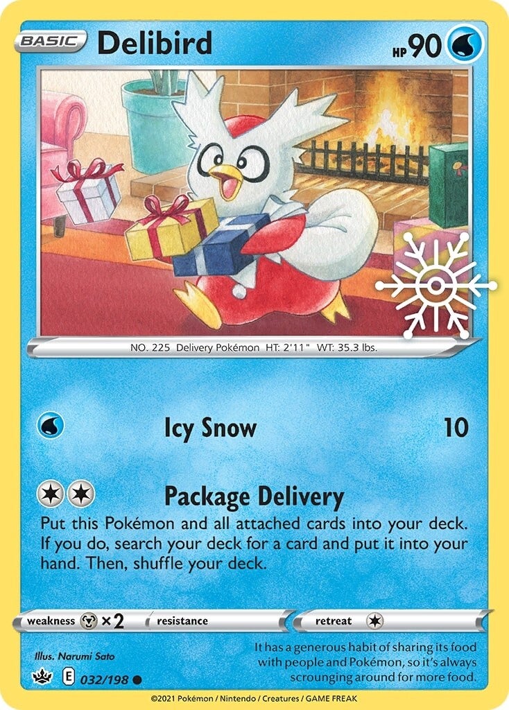 Delibird (032/198) (Holiday Calendar) [Sword & Shield: Chilling Reign] | Good Games Cannington