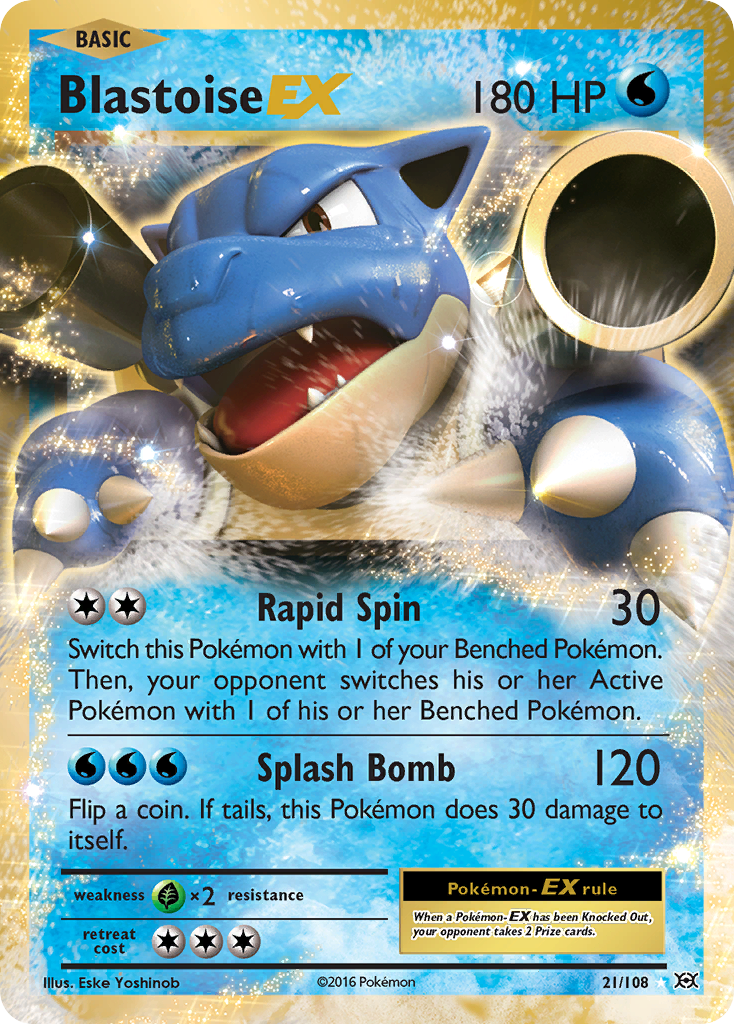 Blastoise EX (21/108) [XY: Evolutions] | Good Games Cannington