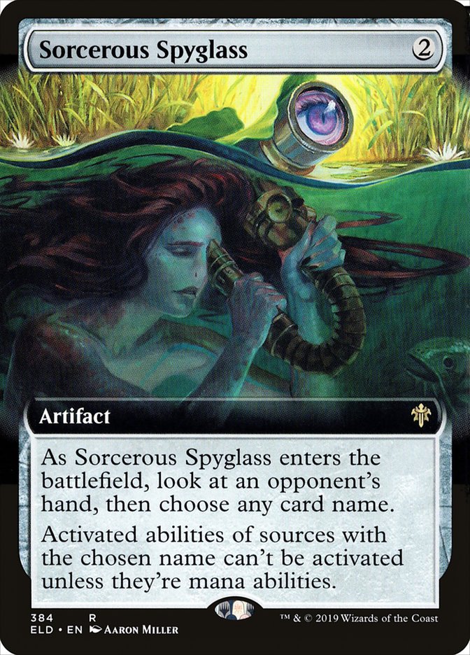 Sorcerous Spyglass (Extended Art) [Throne of Eldraine] | Good Games Cannington