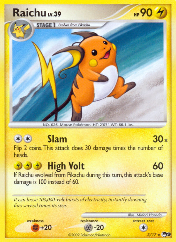 Raichu (3/17) [POP Series 9] | Good Games Cannington