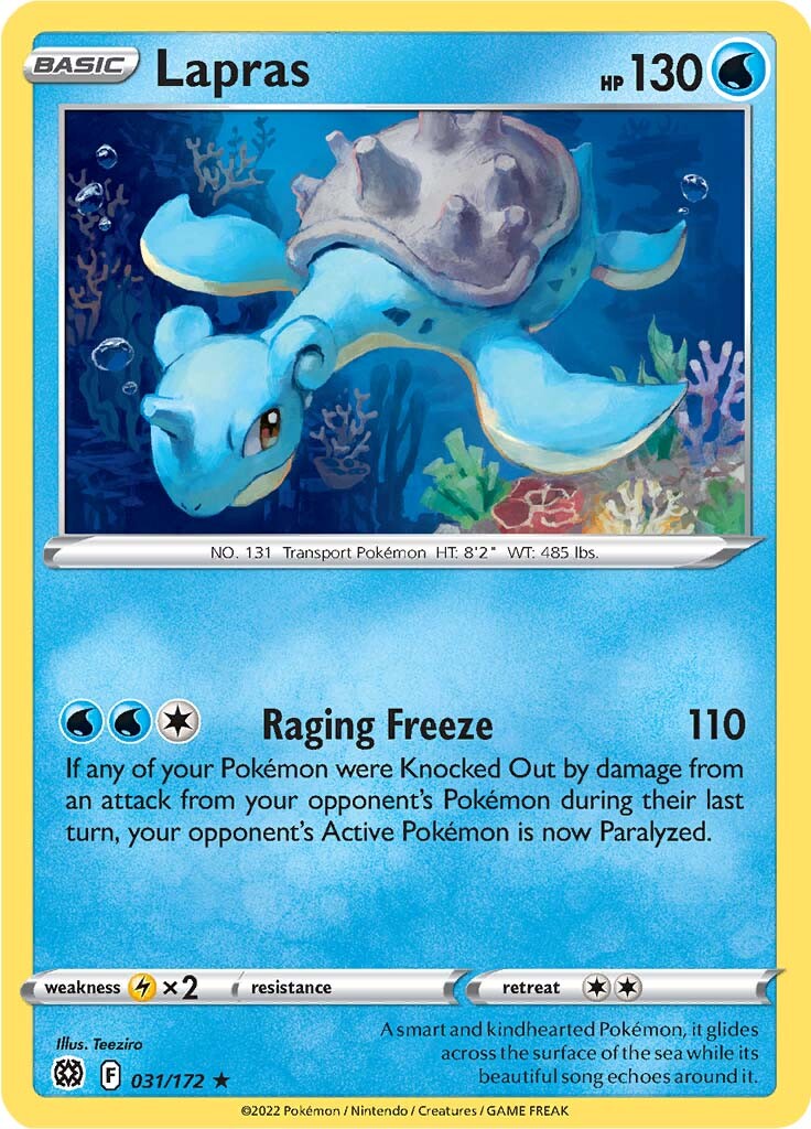 Lapras (031/172) [Sword & Shield: Brilliant Stars] | Good Games Cannington