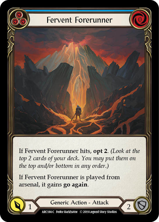 Fervent Forerunner (Blue) [ARC184-C] 1st Edition Normal | Good Games Cannington