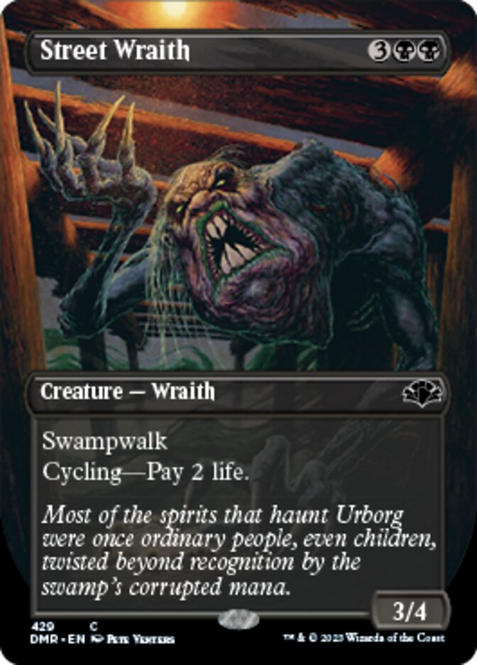 Street Wraith (Borderless Alternate Art) [Dominaria Remastered] | Good Games Cannington