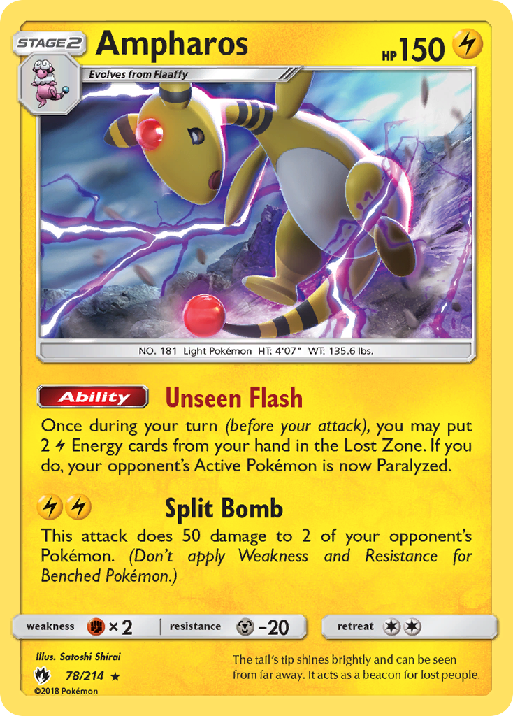 Ampharos (78/214) [Sun & Moon: Lost Thunder] | Good Games Cannington