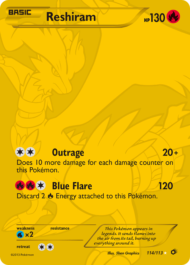Reshiram (114/113) [Black & White: Legendary Treasures] | Good Games Cannington