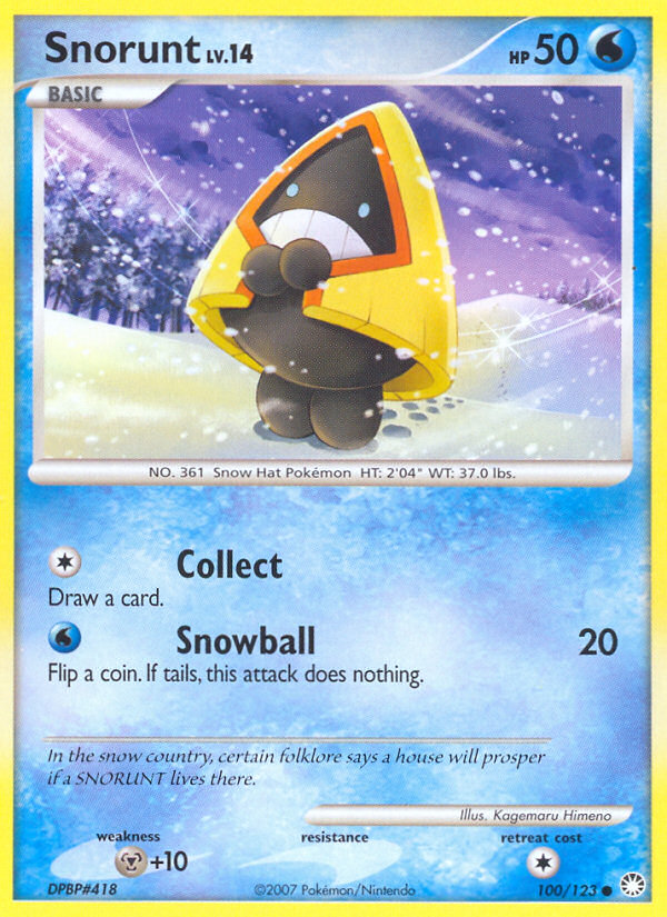 Snorunt (100/123) [Diamond & Pearl: Mysterious Treasures] | Good Games Cannington