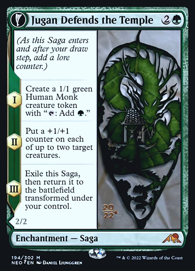 Jugan Defends the Temple // Remnant of the Rising Star [Kamigawa: Neon Dynasty Prerelease Promos] | Good Games Cannington