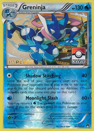 Greninja (40/122) (League Promo 1st Place) [XY: BREAKpoint] | Good Games Cannington