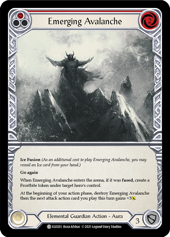 Emerging Avalanche (Red) [ELE025] (Tales of Aria)  1st Edition Rainbow Foil | Good Games Cannington