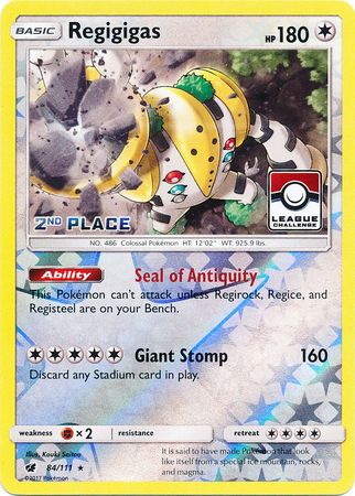 Regigigas (84/111) (League Promo 2nd Place) [Sun & Moon: Crimson Invasion] | Good Games Cannington
