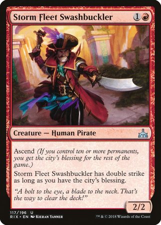 Storm Fleet Swashbuckler [Rivals of Ixalan] | Good Games Cannington