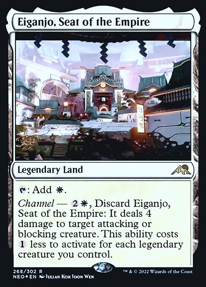Eiganjo, Seat of the Empire [Kamigawa: Neon Dynasty Prerelease Promos] | Good Games Cannington