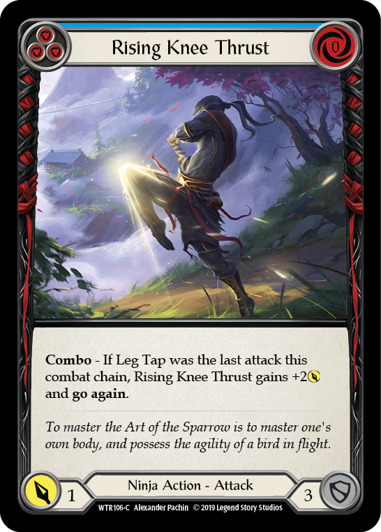 Rising Knee Thrust (Blue) [WTR106-C] Alpha Print Normal | Good Games Cannington