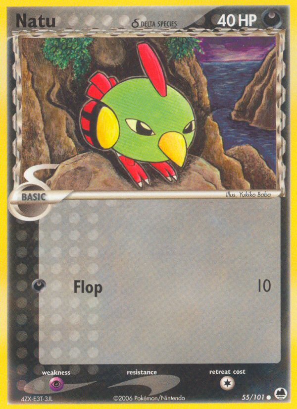 Natu (55/101) (Delta Species) [EX: Dragon Frontiers] | Good Games Cannington