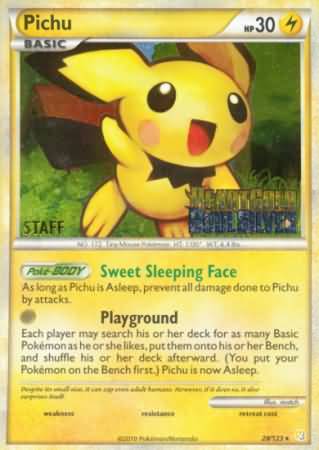 Pichu (28/123) (Staff Prerelease Promo) [Nintendo: Black Star Promos] | Good Games Cannington