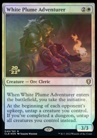 White Plume Adventurer [Commander Legends: Battle for Baldur's Gate Prerelease Promos] | Good Games Cannington