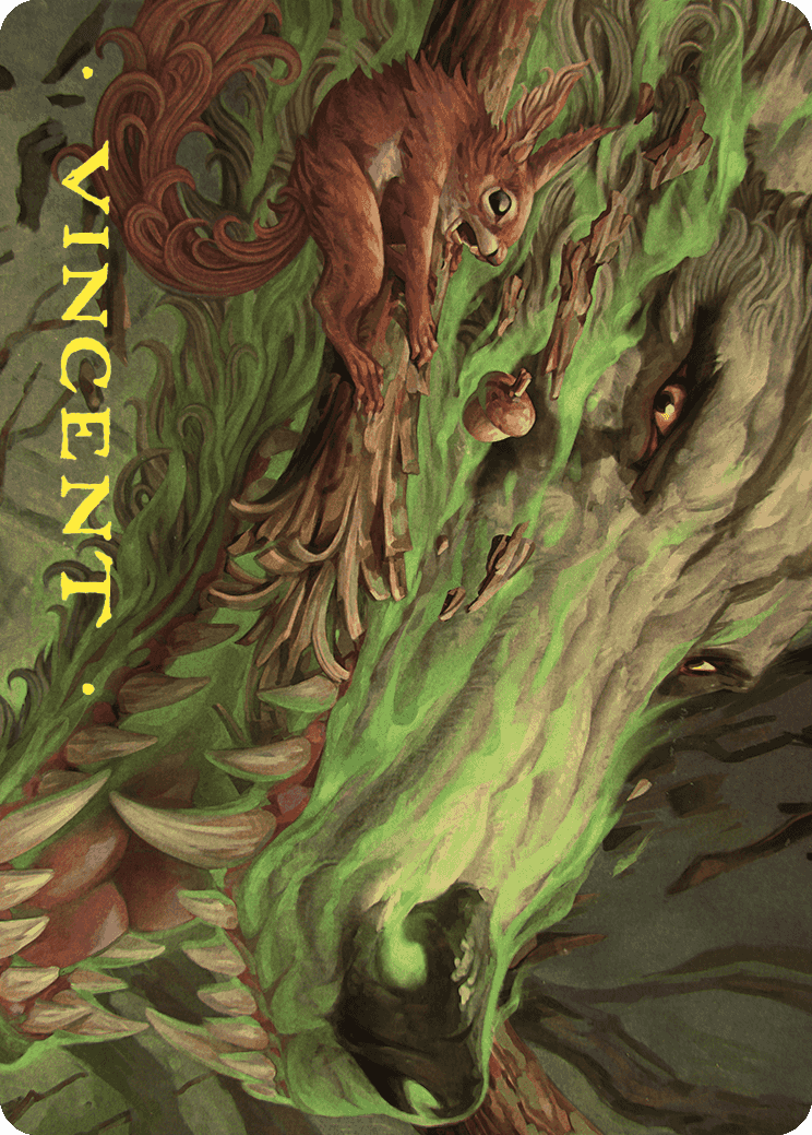 Leaping Ambush Art Card (Gold-Stamped Signature) [Wilds of Eldraine Art Series] | Good Games Cannington