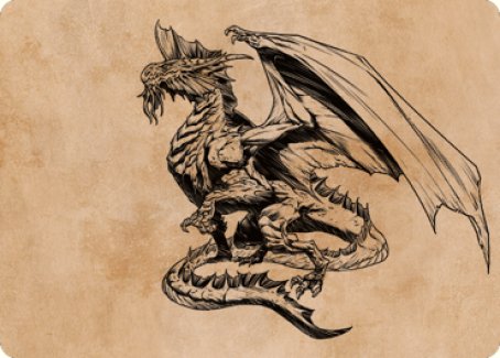 Ancient Silver Dragon Art Card (47) [Commander Legends: Battle for Baldur's Gate Art Series] | Good Games Cannington