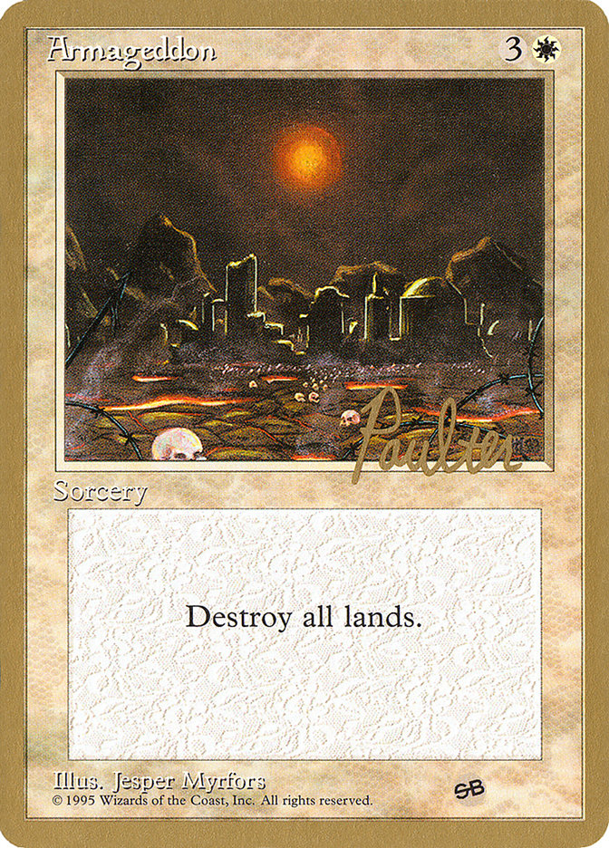 Armageddon (Preston Poulter) (SB) [Pro Tour Collector Set] | Good Games Cannington