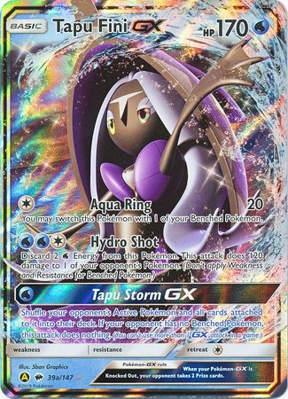 Tapu Fini GX (39/147) (Alternate card) (Jumbo Card) [Sun & Moon: Burning Shadows] | Good Games Cannington