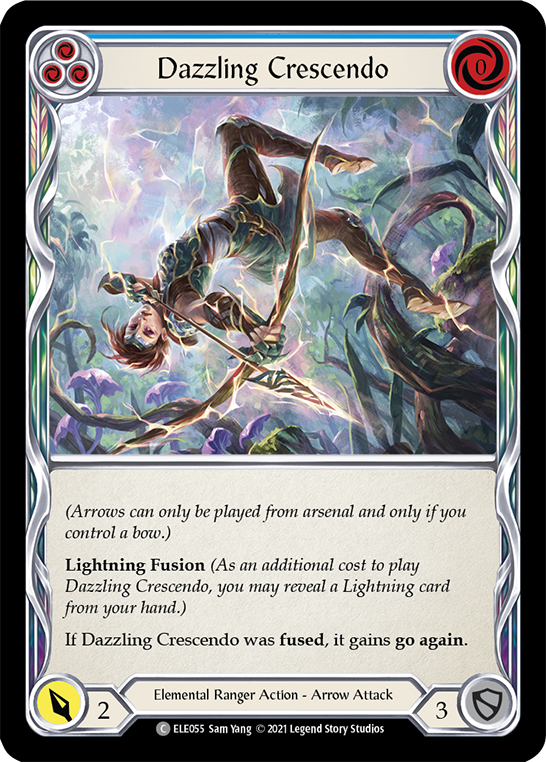 Dazzling Crescendo (Blue) [ELE055] (Tales of Aria)  1st Edition Rainbow Foil | Good Games Cannington