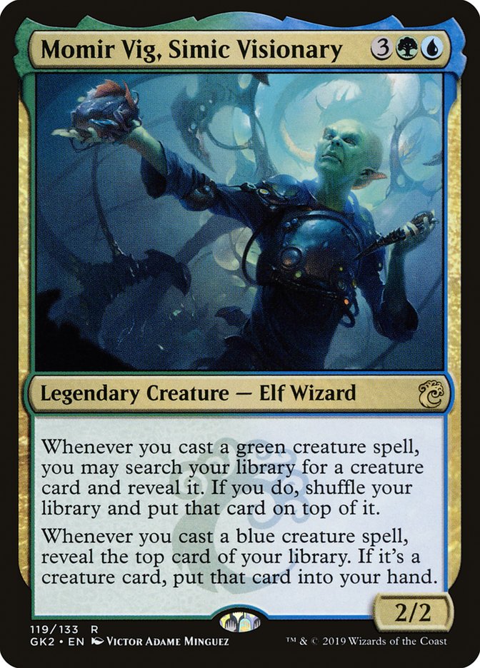Momir Vig, Simic Visionary [Ravnica Allegiance Guild Kit] | Good Games Cannington