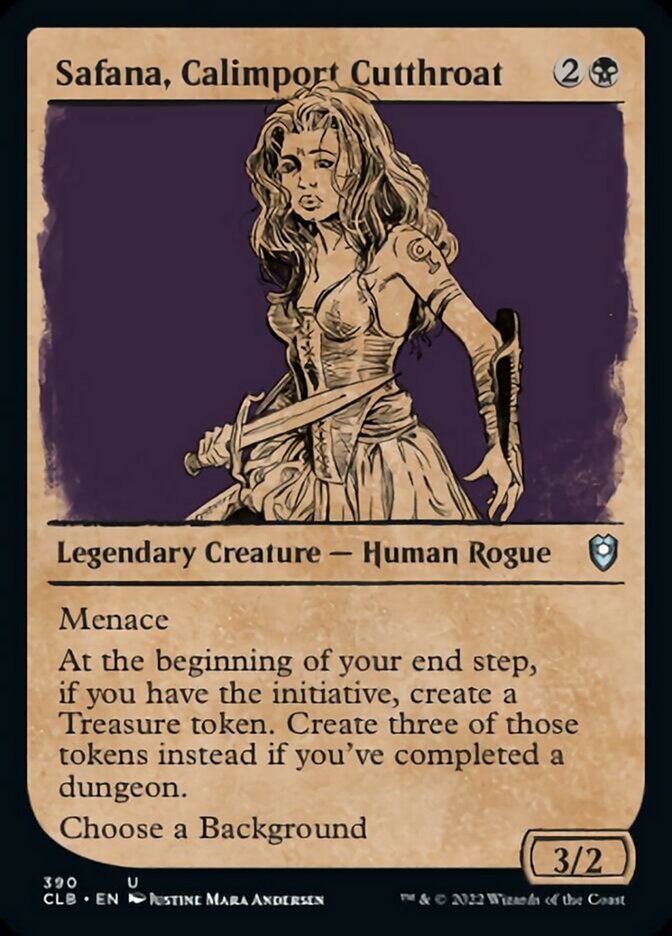 Safana, Calimport Cutthroat (Showcase) [Commander Legends: Battle for Baldur's Gate] | Good Games Cannington