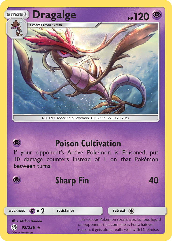Dragalge (92/236) [Sun & Moon: Cosmic Eclipse] | Good Games Cannington
