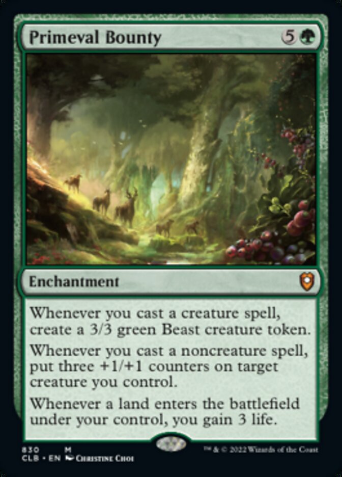 Primeval Bounty [Commander Legends: Battle for Baldur's Gate] | Good Games Cannington