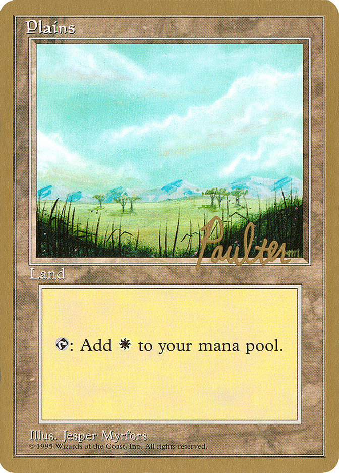 Plains (pp365) (Preston Poulter) [Pro Tour Collector Set] | Good Games Cannington