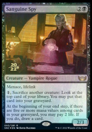 Sanguine Spy [Streets of New Capenna Prerelease Promos] | Good Games Cannington