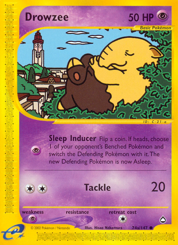 Drowzee (74a/147) [Aquapolis] | Good Games Cannington