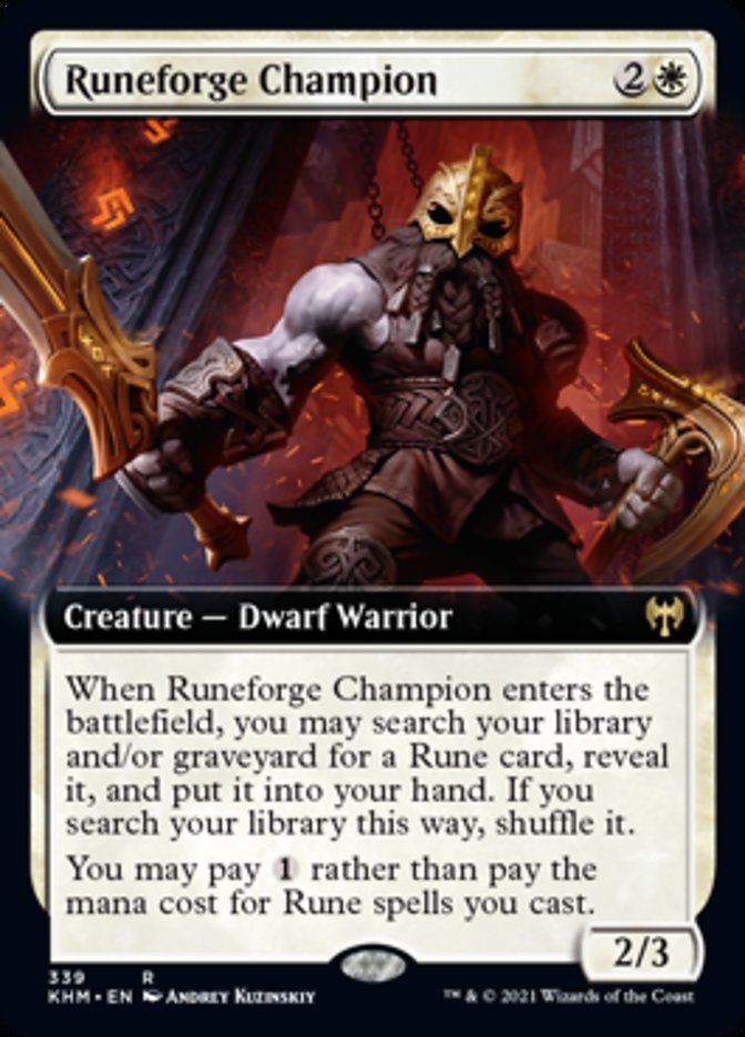 Runeforge Champion (Extended Art) [Kaldheim] | Good Games Cannington