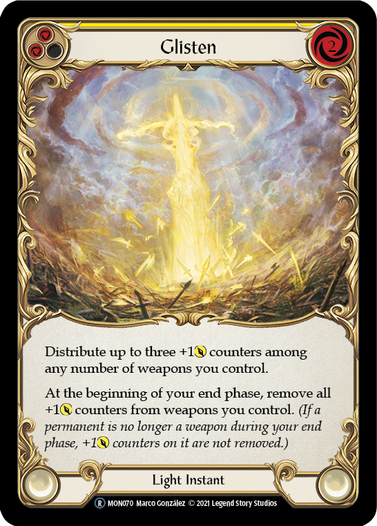 Glisten (Yellow) [U-MON070-RF] Unlimited Rainbow Foil | Good Games Cannington