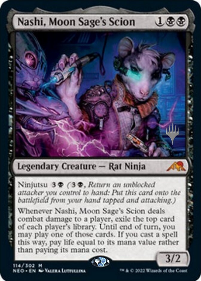 Nashi, Moon Sage's Scion (Promo Pack) [Kamigawa: Neon Dynasty Promos] | Good Games Cannington