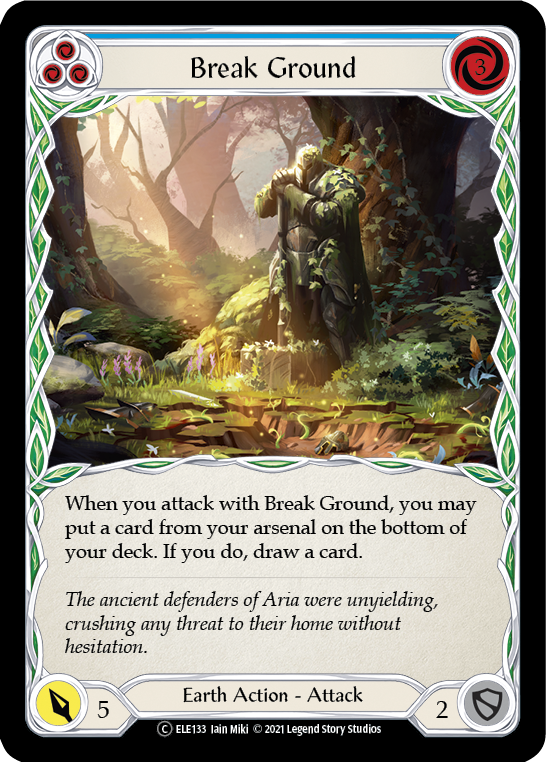 Break Ground (Blue) [U-ELE133] Unlimited Rainbow Foil | Good Games Cannington