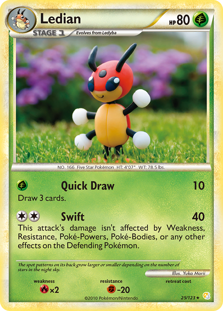 Ledian (25/123) [HeartGold & SoulSilver: Base Set] | Good Games Cannington