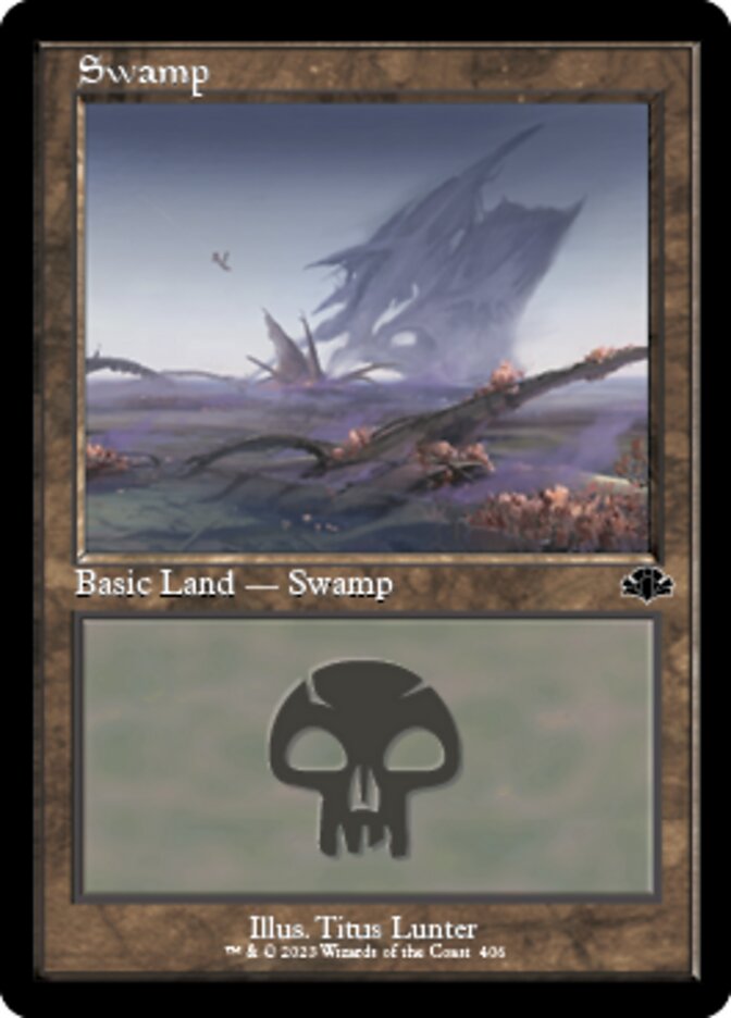 Swamp (406) (Retro) [Dominaria Remastered] | Good Games Cannington